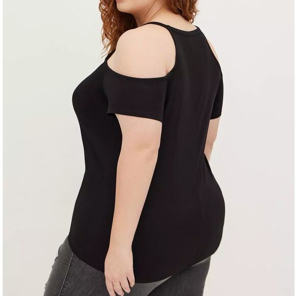 Torrid 5 (5X 28) Looney Toons Marvin Martian Super Soft Cold Shoulder T Shirt - Picture 3 of 3